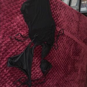 BIKINI bathing suit with cropped cover up